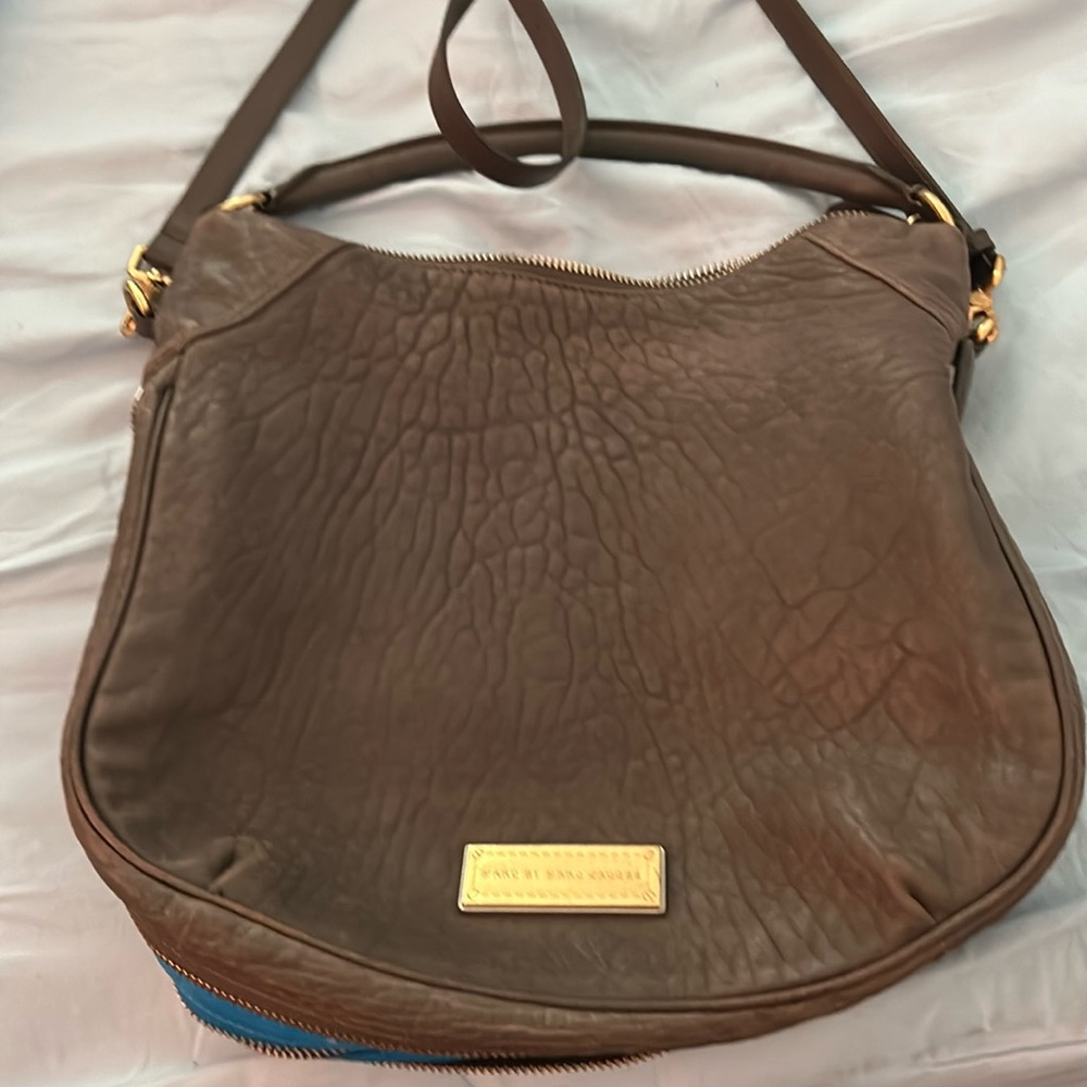 Marc Jacobs Washed Up Billy Crossbody Leather Gray bag